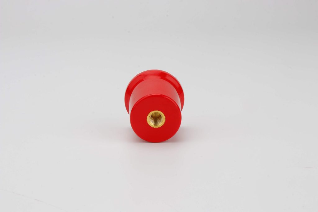 Red Conical Insulator New Energy Busbar Support 40mm DMC Electrical