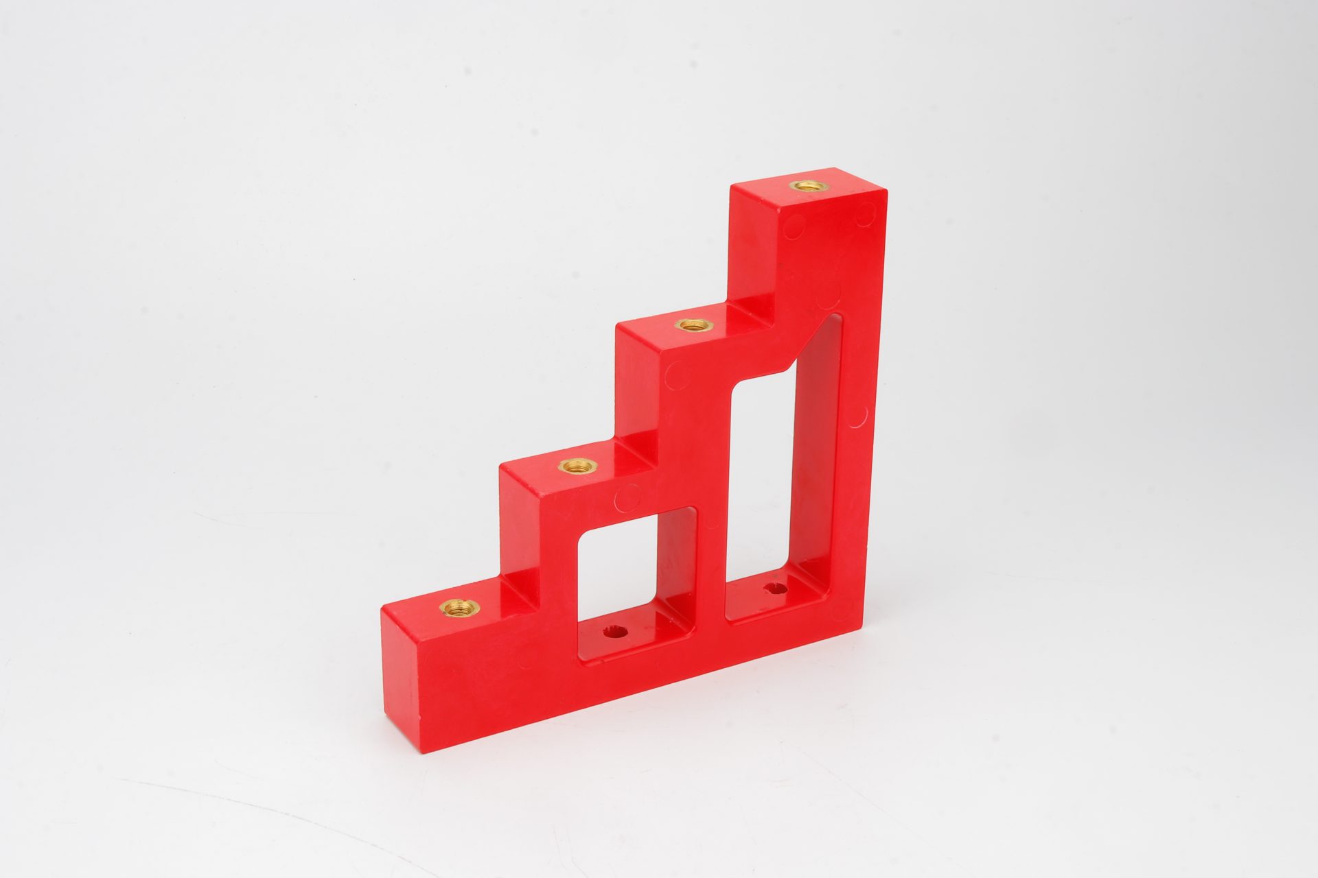 Red Low Voltage Electrical Busbar Support Standoff Insulator